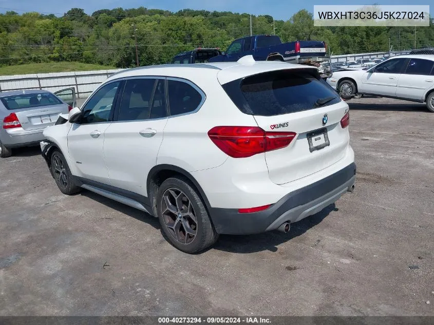 2018 BMW X1 xDrive28I VIN: WBXHT3C36J5K27024 Lot: 40273294