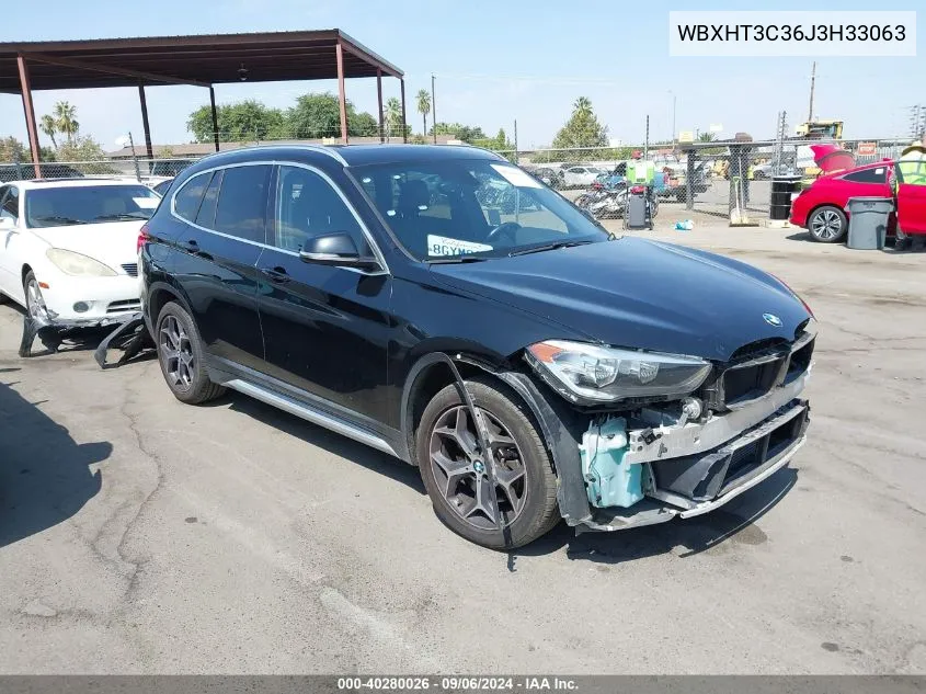 2018 BMW X1 xDrive28I VIN: WBXHT3C36J3H33063 Lot: 40280026