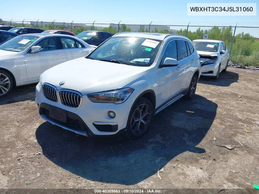 2018 BMW X1 xDrive28I VIN: WBXHT3C34J5L31060 Lot: 40309663