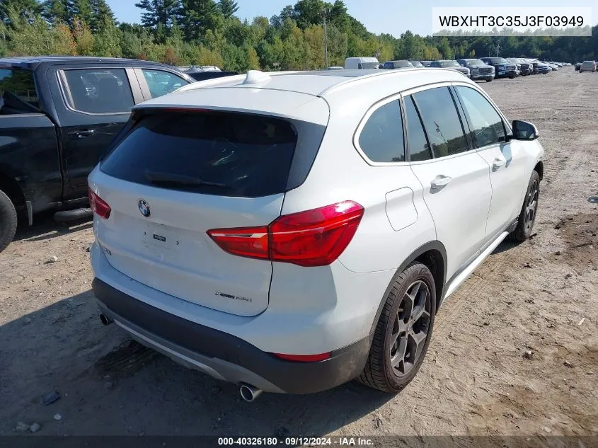 2018 BMW X1 xDrive28I VIN: WBXHT3C35J3F03949 Lot: 40326180