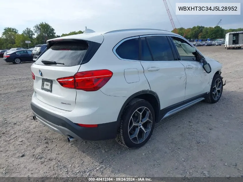 2018 BMW X1 xDrive28I VIN: WBXHT3C34J5L28952 Lot: 40412384