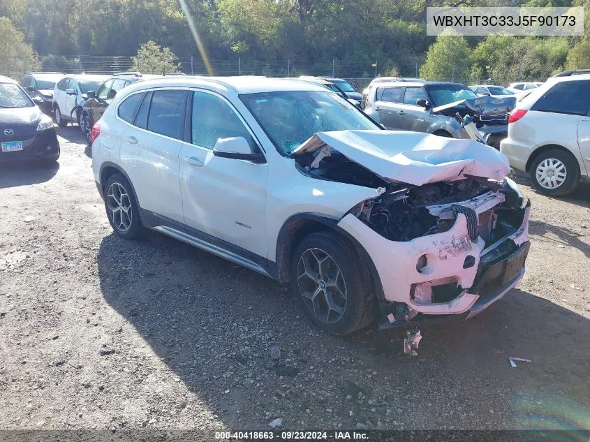 2018 BMW X1 xDrive28I VIN: WBXHT3C33J5F90173 Lot: 40418663