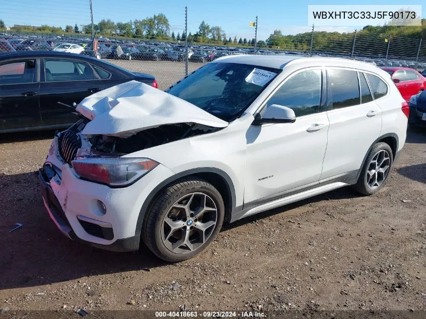 2018 BMW X1 xDrive28I VIN: WBXHT3C33J5F90173 Lot: 40418663