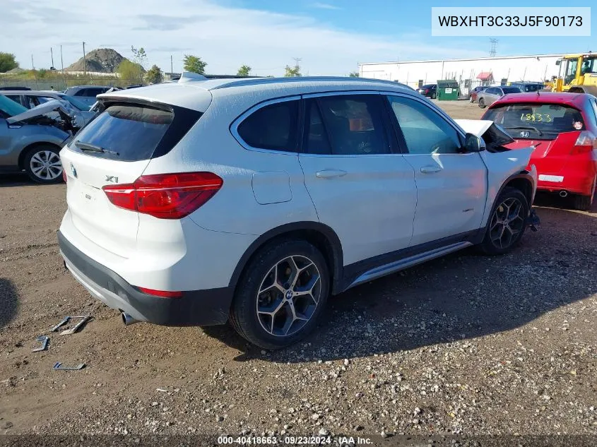 2018 BMW X1 xDrive28I VIN: WBXHT3C33J5F90173 Lot: 40418663