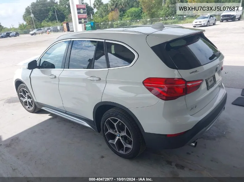 2018 BMW X1 Sdrive28I VIN: WBXHU7C3XJ5L07687 Lot: 40472977