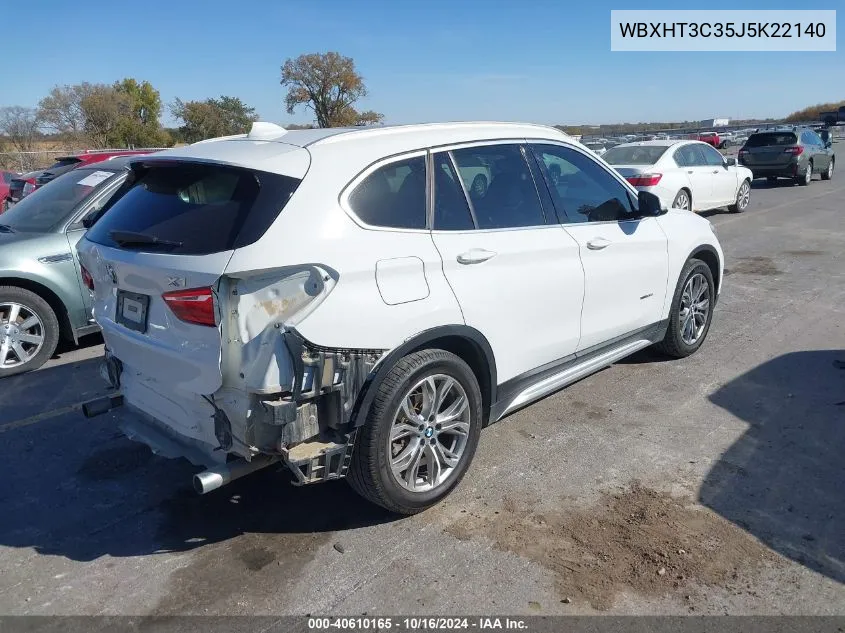 2018 BMW X1 xDrive28I VIN: WBXHT3C35J5K22140 Lot: 40610165