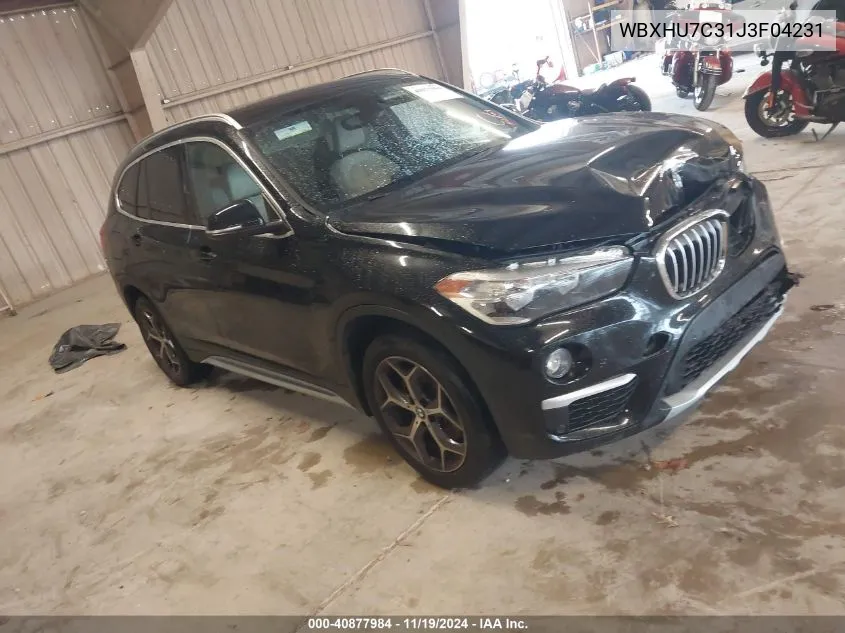 2018 BMW X1 Sdrive28I VIN: WBXHU7C31J3F04231 Lot: 40877984