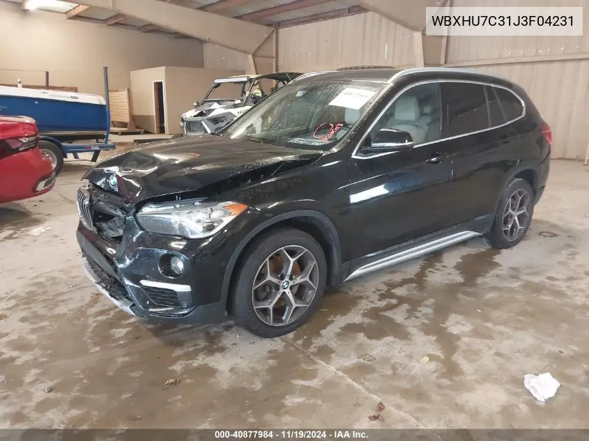 2018 BMW X1 Sdrive28I VIN: WBXHU7C31J3F04231 Lot: 40877984