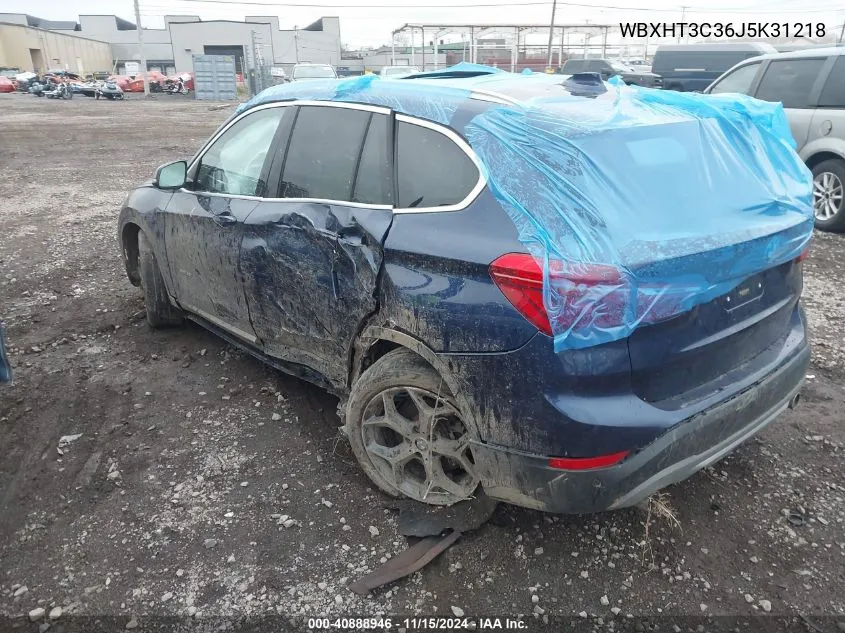 2018 BMW X1 xDrive28I VIN: WBXHT3C36J5K31218 Lot: 40888946