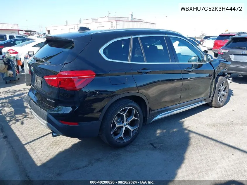 2019 BMW X1 Sdrive28I VIN: WBXHU7C52K3H44472 Lot: 40200626