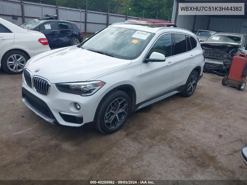 2019 BMW X1 Sdrive28I VIN: WBXHU7C51K3H44382 Lot: 40255562