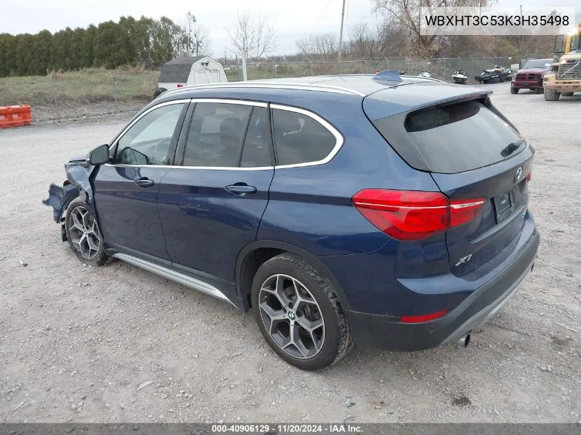 2019 BMW X1 xDrive28I VIN: WBXHT3C53K3H35498 Lot: 40906129