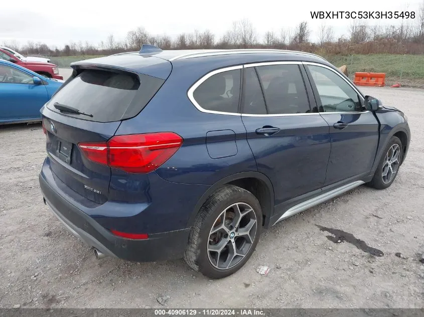 2019 BMW X1 xDrive28I VIN: WBXHT3C53K3H35498 Lot: 40906129