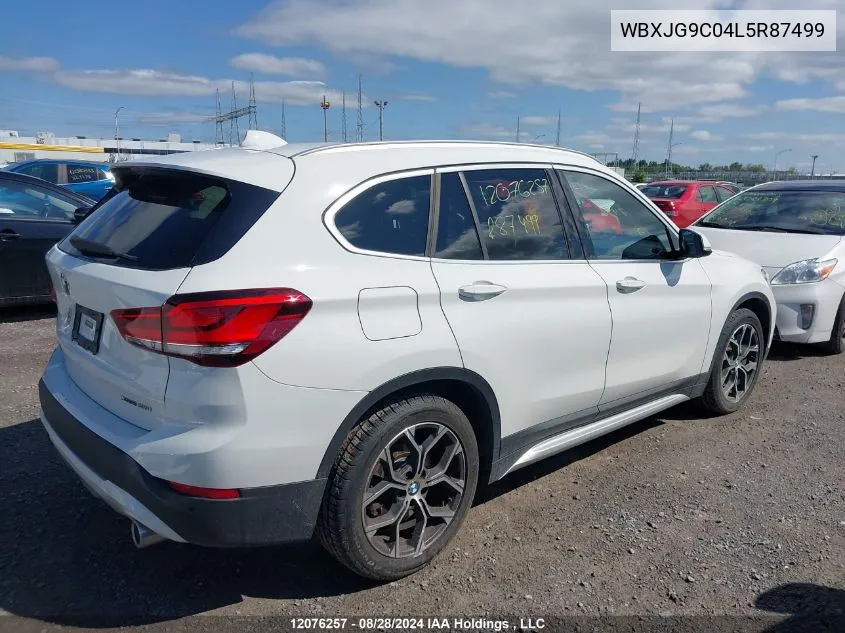 WBXJG9C04L5R87499 2020 BMW X1