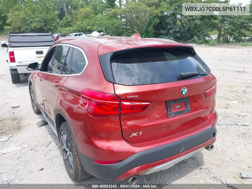 WBXJG7C00L5P61111 2020 BMW X1 Sdrive28I