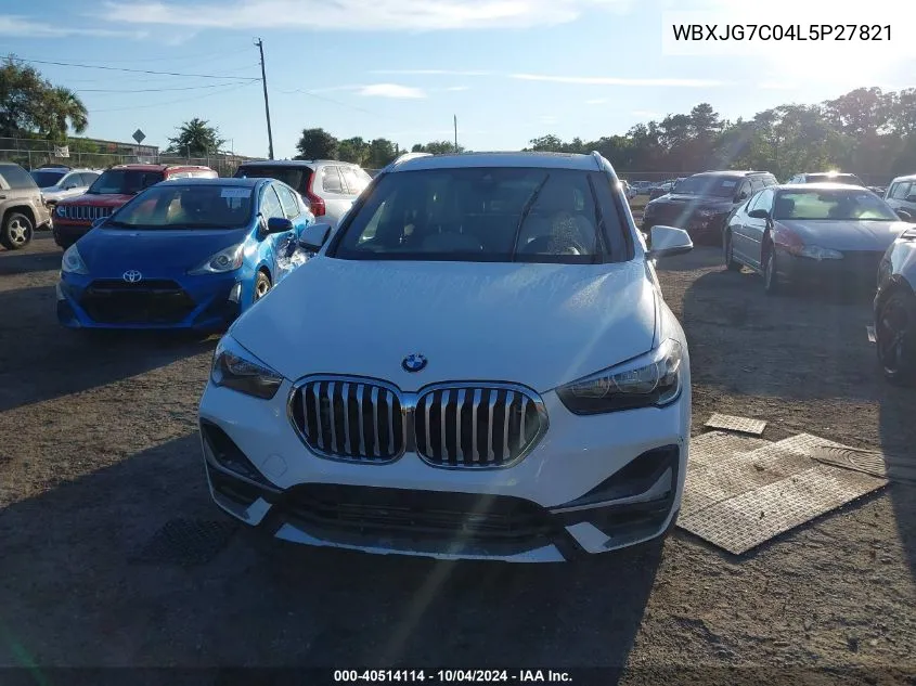 2020 BMW X1 Sdrive28I VIN: WBXJG7C04L5P27821 Lot: 40514114