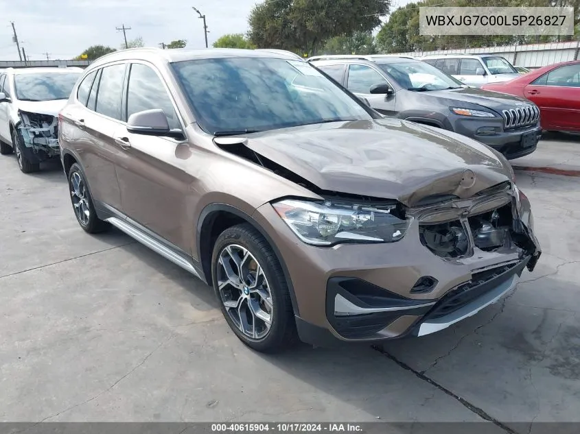 2020 BMW X1 Sdrive28I VIN: WBXJG7C00L5P26827 Lot: 40615904