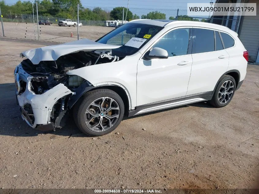 2021 BMW X1 xDrive28I VIN: WBXJG9C01M5U21799 Lot: 39894638