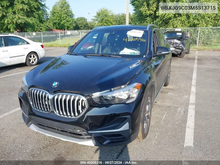 2021 BMW X1 xDrive28I VIN: WBXJG9C03M5S13715 Lot: 40205316