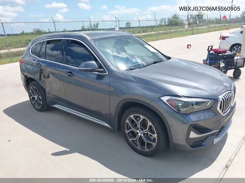 2021 BMW X1 Sdrive28I VIN: WBXJG7C06M5S60905 Lot: 40380699