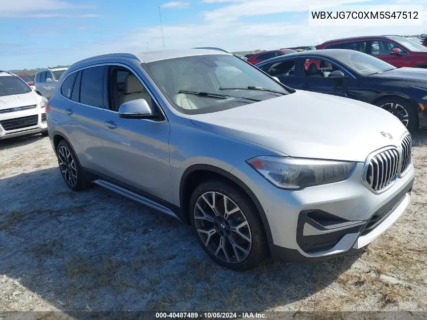 2021 BMW X1 Sdrive28I VIN: WBXJG7C0XM5S47512 Lot: 40487489