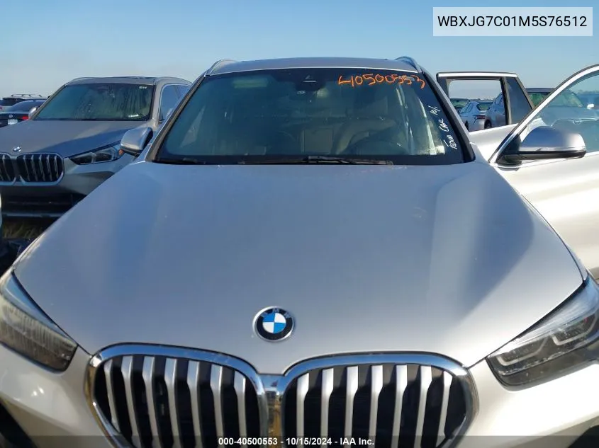 2021 BMW X1 Sdrive28I VIN: WBXJG7C01M5S76512 Lot: 40500553