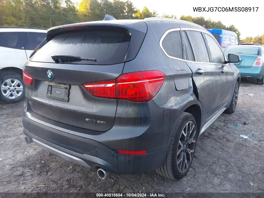 2021 BMW X1 Sdrive28I VIN: WBXJG7C06M5S08917 Lot: 40515604