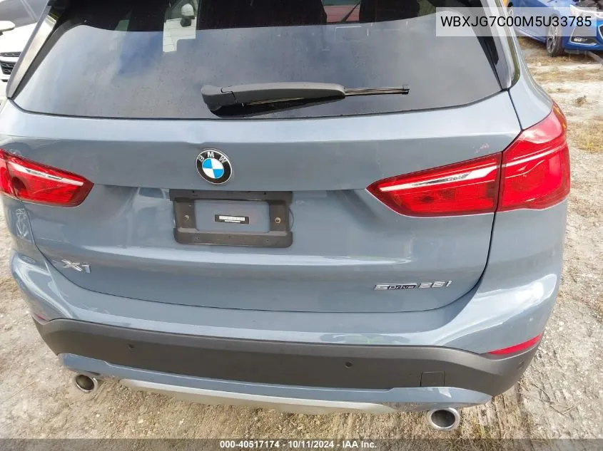 2021 BMW X1 Sdrive28I VIN: WBXJG7C00M5U33785 Lot: 40517174