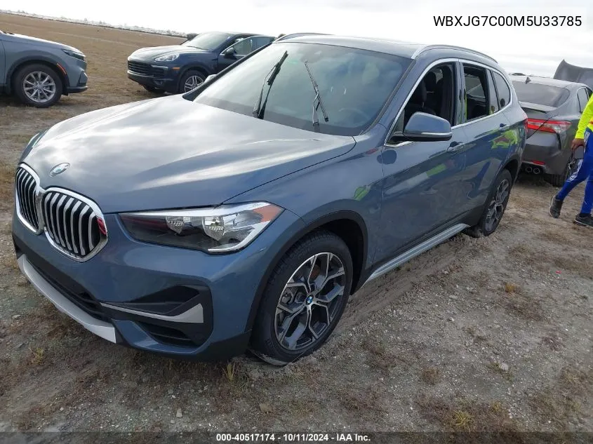 2021 BMW X1 Sdrive28I VIN: WBXJG7C00M5U33785 Lot: 40517174