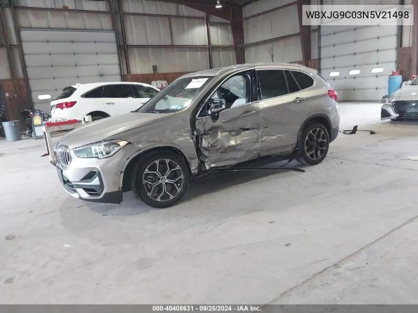 2022 BMW X1 xDrive28I VIN: WBXJG9C03N5V21498 Lot: 40408631