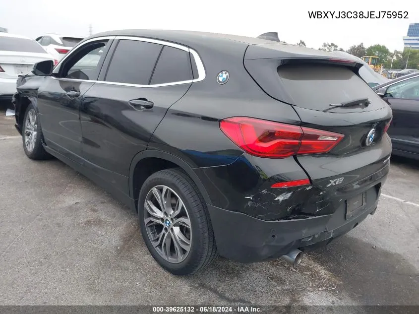 2018 BMW X2 Sdrive28I VIN: WBXYJ3C38JEJ75952 Lot: 39625132