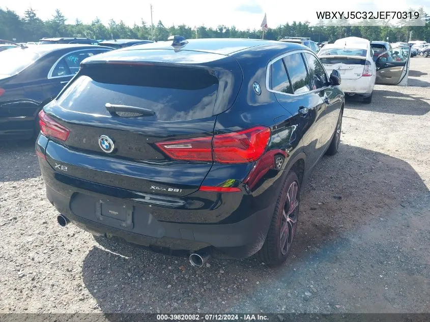 2018 BMW X2 xDrive28I VIN: WBXYJ5C32JEF70319 Lot: 39820082