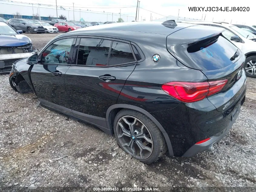 2018 BMW X2 Sdrive28I VIN: WBXYJ3C34JEJ84020 Lot: 39999453