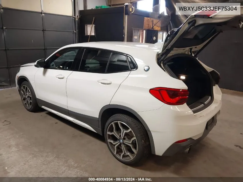 2018 BMW X2 xDrive28I VIN: WBXYJ5C33JEF75304 Lot: 40084934