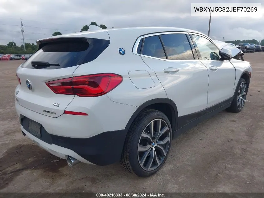 2018 BMW X2 xDrive28I VIN: WBXYJ5C32JEF70269 Lot: 40216333