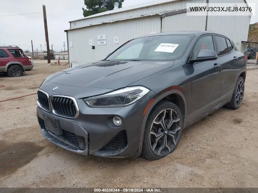 2018 BMW X2 Sdrive28I VIN: WBXYJ3C3XJEJ84376 Lot: 40338344