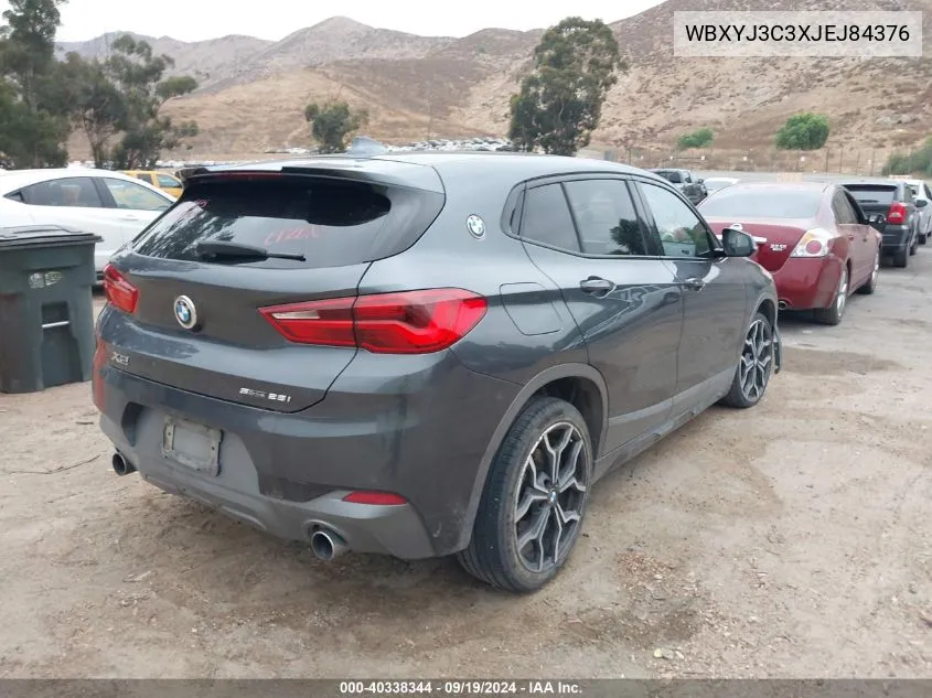 2018 BMW X2 Sdrive28I VIN: WBXYJ3C3XJEJ84376 Lot: 40338344