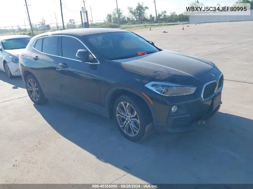 2018 BMW X2 xDrive28I VIN: WBXYJ5C34JEF80995 Lot: 40355000