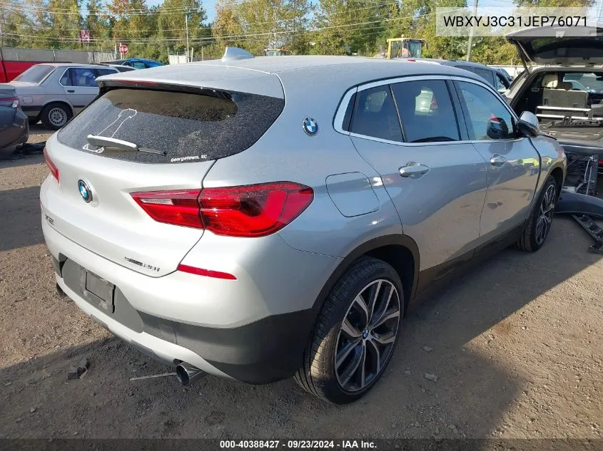 2018 BMW X2 Sdrive28I VIN: WBXYJ3C31JEP76071 Lot: 40388427