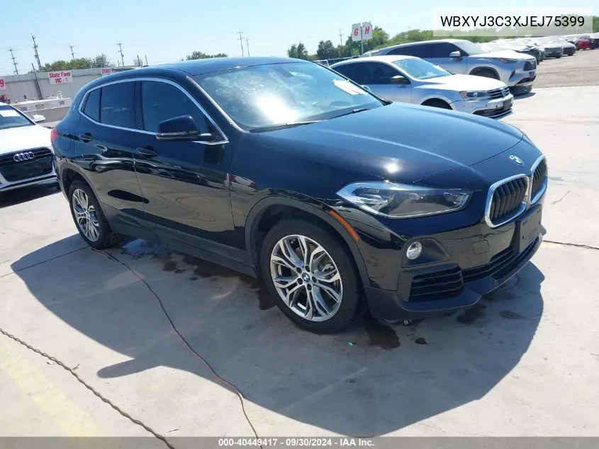 2018 BMW X2 Sdrive28I VIN: WBXYJ3C3XJEJ75399 Lot: 40449417