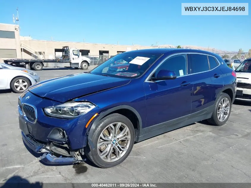 2018 BMW X2 Sdrive28I VIN: WBXYJ3C3XJEJ84698 Lot: 40462011