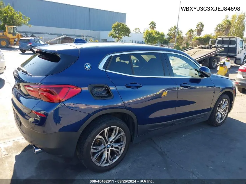 2018 BMW X2 Sdrive28I VIN: WBXYJ3C3XJEJ84698 Lot: 40462011