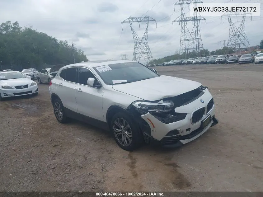 2018 BMW X2 xDrive28I VIN: WBXYJ5C38JEF72172 Lot: 40478666