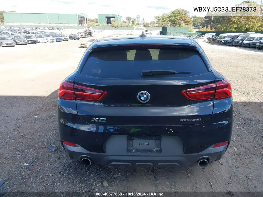 2018 BMW X2 xDrive28I VIN: WBXYJ5C33JEF78378 Lot: 40577868