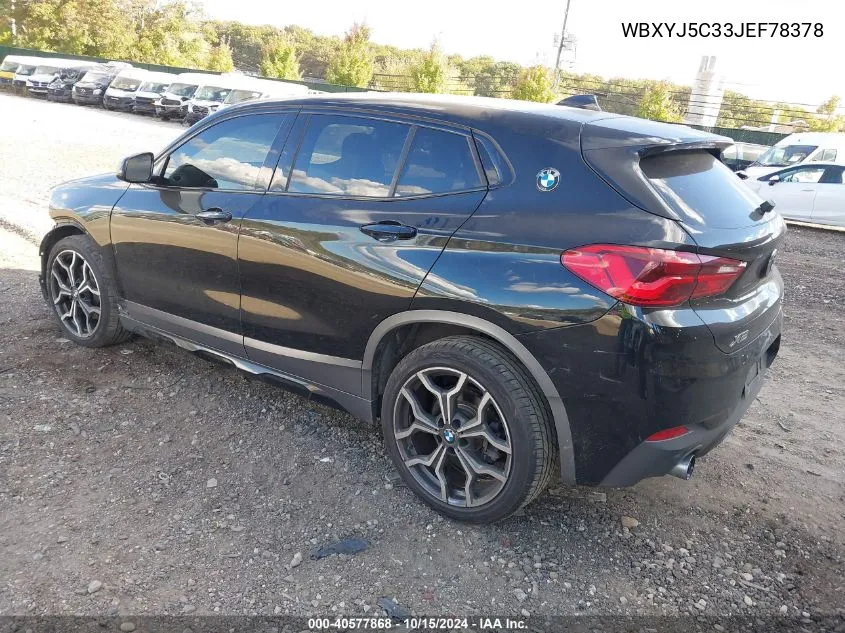 2018 BMW X2 xDrive28I VIN: WBXYJ5C33JEF78378 Lot: 40577868