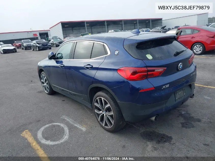 2018 BMW X2 xDrive28I VIN: WBXYJ5C38JEF79879 Lot: 40764578