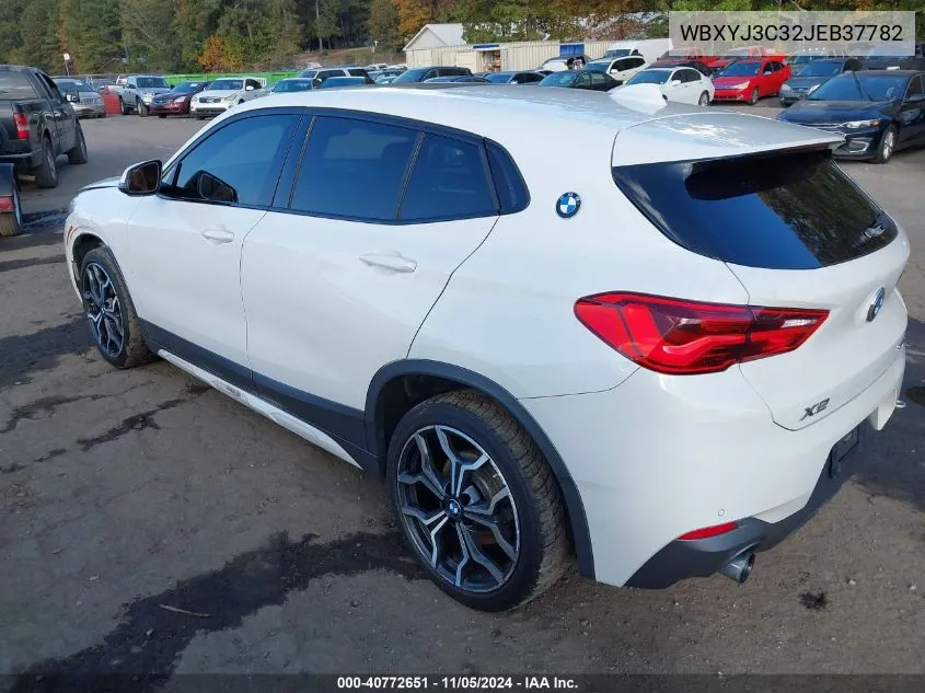 2018 BMW X2 Sdrive28I VIN: WBXYJ3C32JEB37782 Lot: 40772651