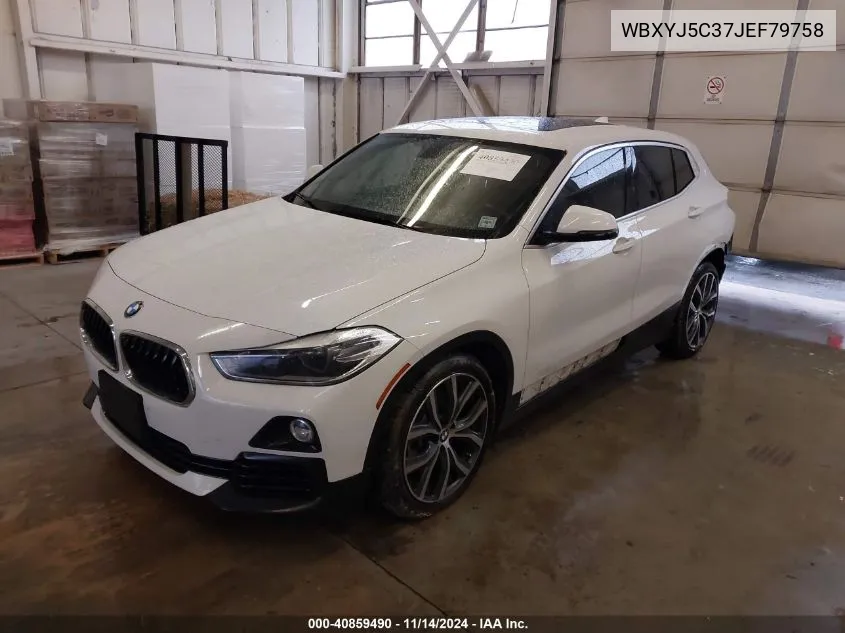 2018 BMW X2 xDrive28I VIN: WBXYJ5C37JEF79758 Lot: 40859490