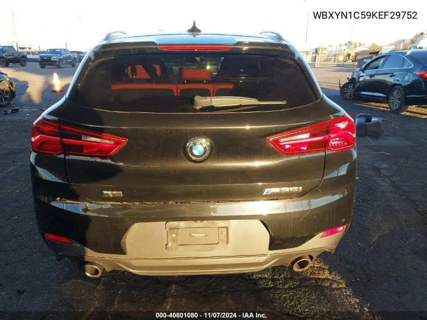 2019 BMW X2 M35I VIN: WBXYN1C59KEF29752 Lot: 40801080