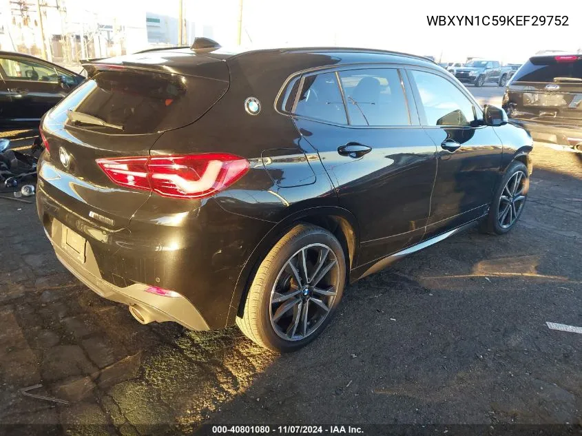 2019 BMW X2 M35I VIN: WBXYN1C59KEF29752 Lot: 40801080